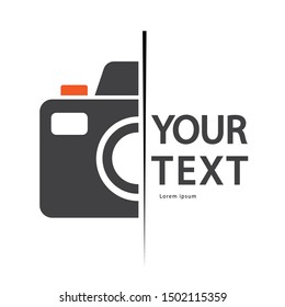camera flat logo design , camera flat icon vector isolated on white background.