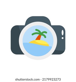 camera flat style icon. vector illustration for graphic design, website, app. EPS 10