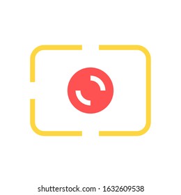 camera flat vector icon - ui icon vector