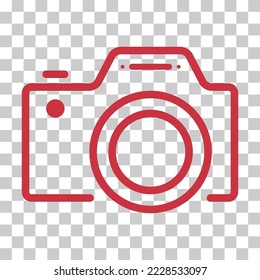 Camera flat web icon, photography digital design, retro equipment symbol vector illustration .