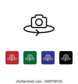 Camera, flip icon - Vector diferent color. Photo concept Vector diferent color illustration.