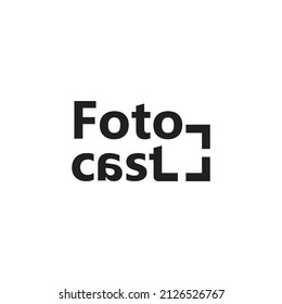 Concepto de enfoque de cámara con logotipo de fotografía