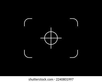 Camera Focus frame icon. Line vector symbol.