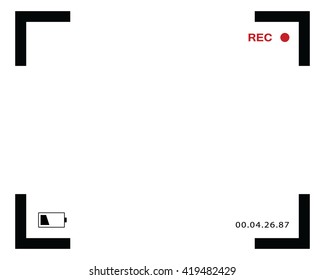Camera focus frame. Camera viewfinder vector icon