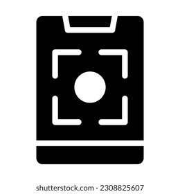 camera focus glyph icon illustration vector graphic