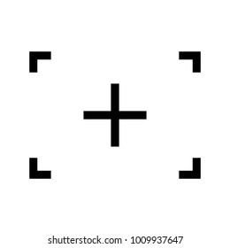 camera focus icon flat
