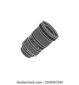Camera Focus Icon Silhouette Illustration. Optical Photograph Portrait Vector Graphic Pictogram Symbol Clip Art. Doodle Sketch Black Sign.