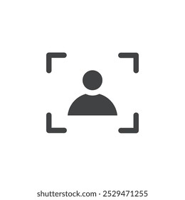 camera focus icon simple vector symbol