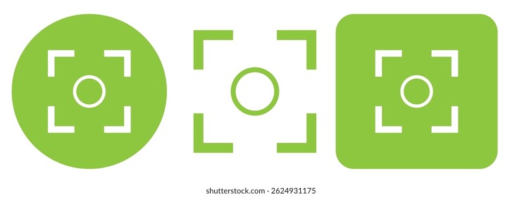 Ícone de foco da câmera Contorno do logotipo do vetor