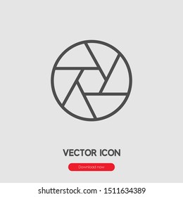 Camera focus icon vector. Camera focus symbol. Linear style sign for mobile concept and web design. Camera focus symbol illustration. Pixel vector graphics - Vector.