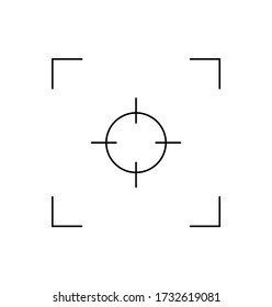 Camera focus lens vector icon isolated on white background,illustration