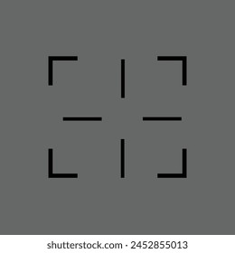 Camera focus lens vector icon, target icon symbol logo.