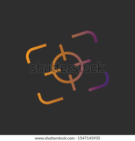 camera focus line stock vector