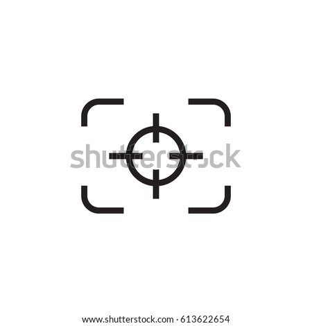 camera focus line vector