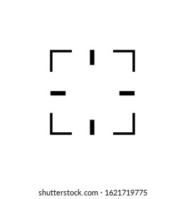 camera focus line vector. Camera frame. Stock vector illustration isolated on white background.