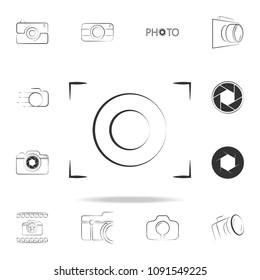 camera focus logo icon. Detailed set of photo camera icons. Premium graphic design. One of the collection icons for websites, web design, mobile app on white background