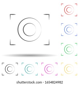 camera focus logo multi color style icon. Simple glyph, flat vector of photo icons for ui and ux, website or mobile application