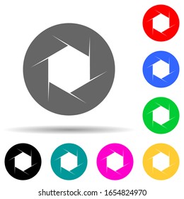 camera focus multi color style icon. Simple glyph, flat vector of photo icons for ui and ux, website or mobile application