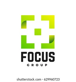 The camera focus symbol, in green yellow tones