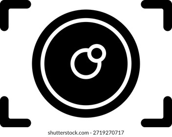 Símbolo de icono de objetivo de enfoque de cámara