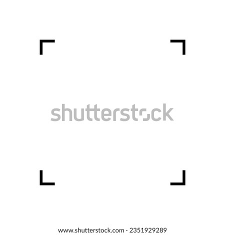 Camera Focus, Camera Viewfinder, can use for Simple Framework, Text, Quote, or Graphic Design Element. Vector Illustration