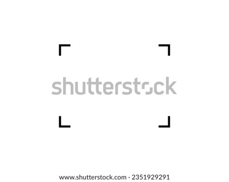 Camera Focus, Camera Viewfinder, can use for Simple Framework, Text, Quote, or Graphic Design Element. Vector Illustration