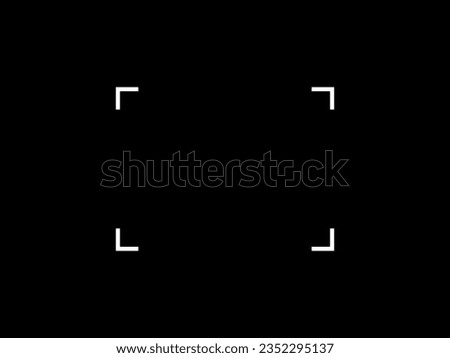 Camera Focus, Camera Viewfinder, can use for Simple Framework, Text, Quote, or Graphic Design Element. Vector Illustration