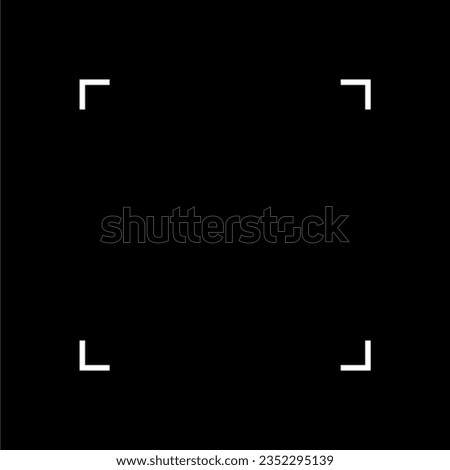 Camera Focus, Camera Viewfinder, can use for Simple Framework, Text, Quote, or Graphic Design Element. Vector Illustration