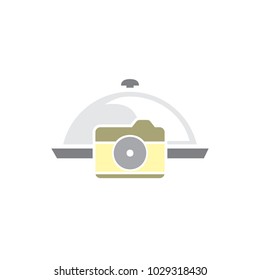 Camera Food Logo Icon Design