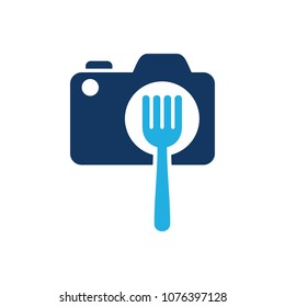 Camera Food Logo Icon Design