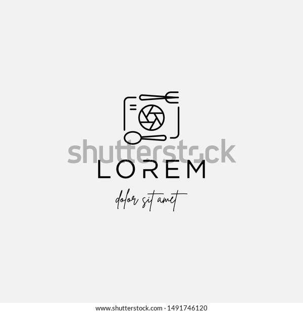 Camera Food Logo\
Template Vector Design\
Icon