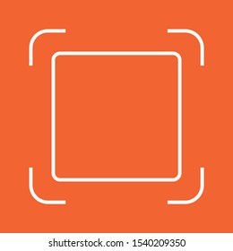 Camera frame icon, stock vector illustration, EPS10.