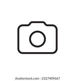 Camera Frame Lens Flat Outline Icon Vector Illustration