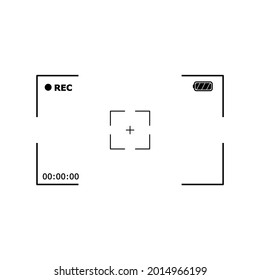 Camera Frame, Viewfinder Display Vector Illustration