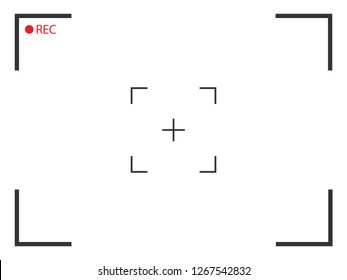 Camera frame viewfinder screen icon. Vector illustration.