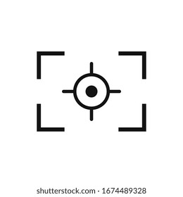 Camera frame viewfinder screen icon. Focus icon.