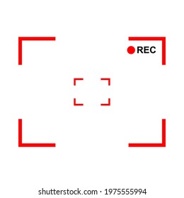 Camera frame viewfinder screen of video recorder digital display.for web, media, application. Vector illustration EPS10