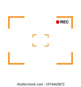 Camera frame viewfinder screen of video recorder digital display.for web, media, application. Vector illustration EPS10