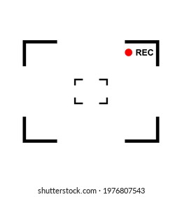 Camera frame viewfinder screen of video recorder digital display.for web, media, application. Vector illustration EPS10