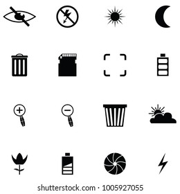 camera function icon set