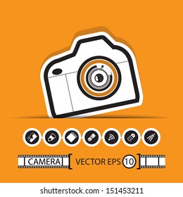 camera gadget set ,Illustration eps 10