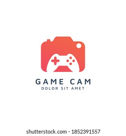 camera and game negative space logo design