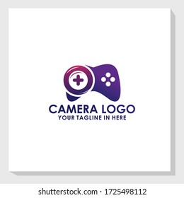 camera games icon logo design template vector