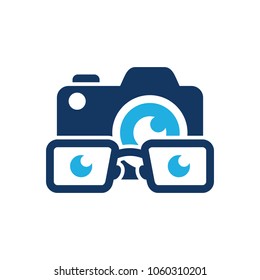 Camera Geek Logo Icon Design