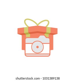 Camera Gift Logo Icon Design