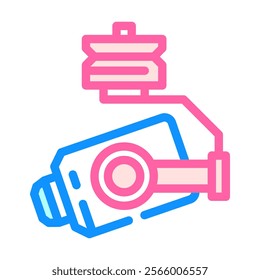 camera gimbal aerial vehicle color icon vector. camera gimbal aerial vehicle sign. isolated symbol illustration