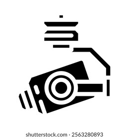 camera gimbal aerial vehicle glyph icon vector. camera gimbal aerial vehicle sign. isolated symbol illustration