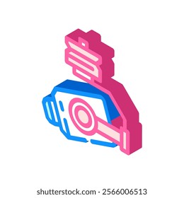 camera gimbal aerial vehicle isometric icon vector. camera gimbal aerial vehicle sign. isolated symbol illustration