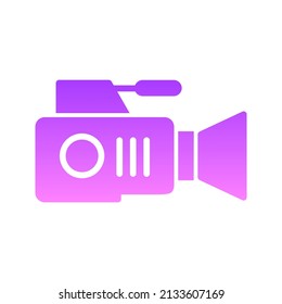 Camera I Glyph Gradient Icon Design