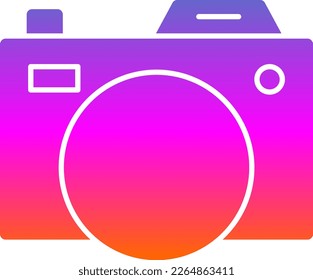 Camera Glyph Gradient Vector Icon Design